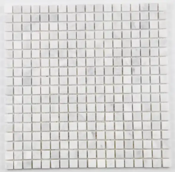 Feuille mosaïque marbre Carrare vieilli - L.300xl.300xEp.7mm MAT INTER Produit De Marque