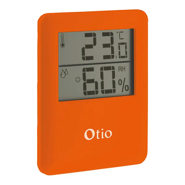 Super Prix Thermomètre hygromètre magnétique LCD - Orange - Otio