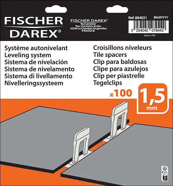 Commander Vite 100 croisillons niveleurs 1,5 mm FISCHER DAREX