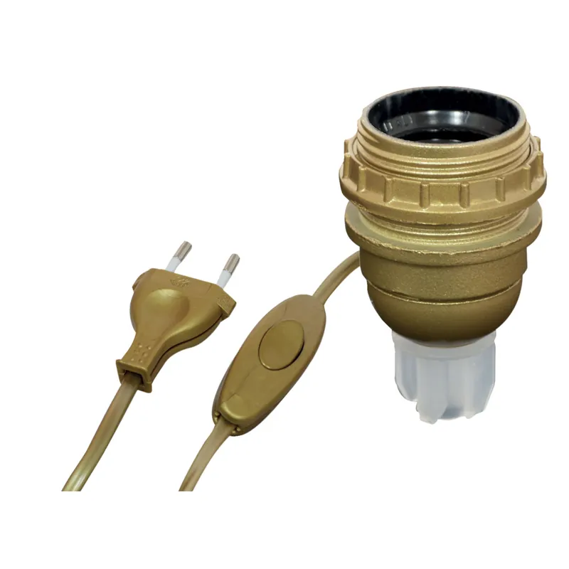 Douille E27 avec adaptateur bouteille doré - TIBELEC Must-Have
