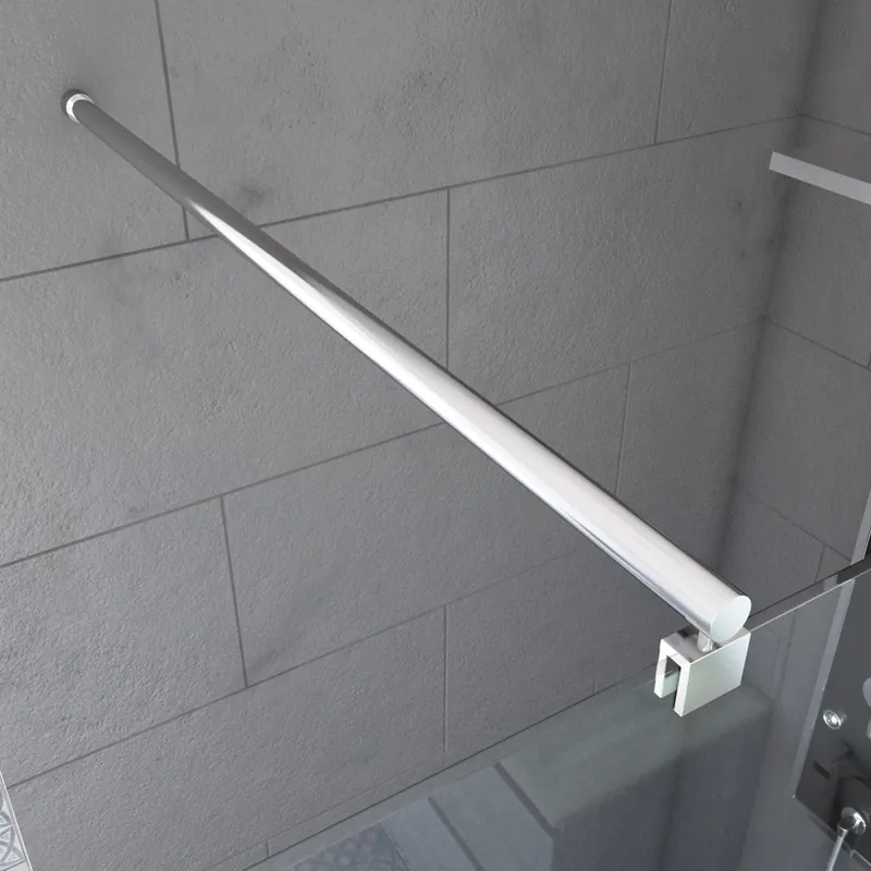 Nouvel Arrivage Barre de fixation murale chromee 100 cm redécoupable paroi de douche à l‘italienne AURLANE
