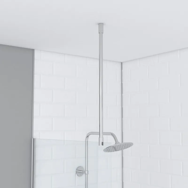 Solde Barre de fixation plafond chromee 60 cm redécoupable paroi de douche à l‘italienne AURLANE