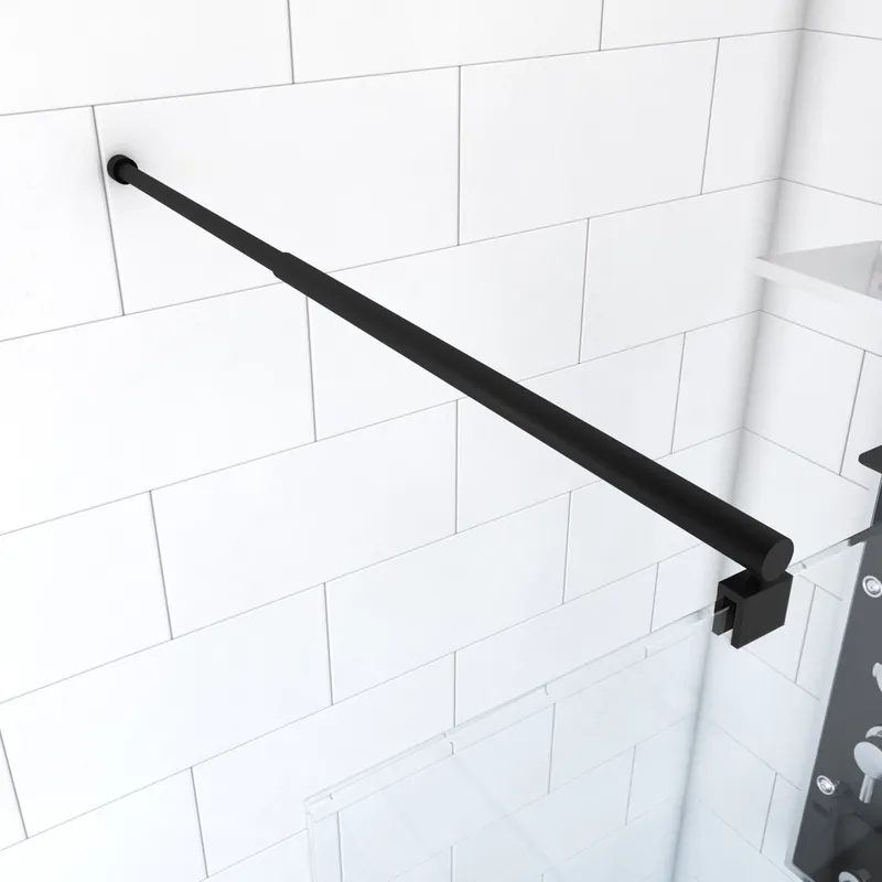 Achetez Aujourd'hui Barre de fixation murale noire extensible 70-100 cm paroi de douche à l‘italienne AURLANE