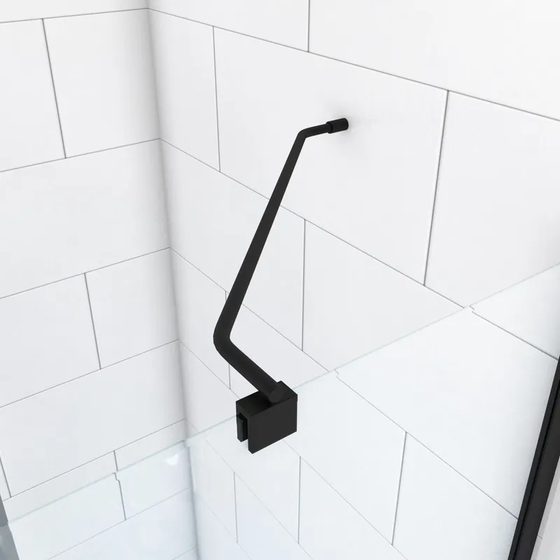 Barre de fixation d‘angle noire paroi de douche à l‘italienne AURLANE Paiement Sécurisé