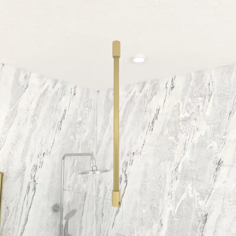 Barre de fixation plafond or 60 cm redécoupable paroi de douche à l‘italienne AURLANE Usine Directe