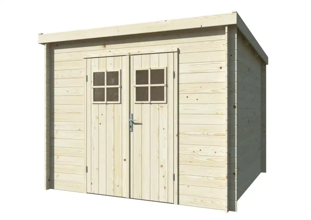 Abri de jardin en bois naturel Zoé 3 - 7 m² hors-tout - Livraison à domicile incluse - WHITE WOOD Offre Exclusive