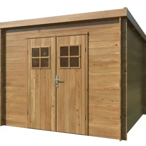 Marque Abri de jardin en bois traité autoclave marron Zoé 3 - 7 m² hors-tout - Livraison à domicile incluse - WHITE WOOD