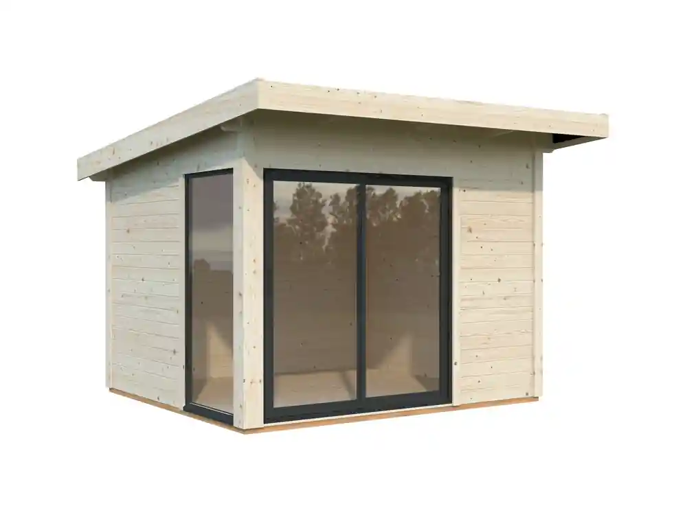 Achetez Aujourd'hui Studio de jardin en bois Andrea avec baie double vitrage - 12 m² hors-tout - Livraison à domicile incluse - PALMAKO