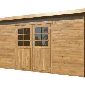 Usine Directe Abri de jardin en bois traité autoclave Lola 2 - 13,7 m² hors-tout - Livraison à domicile incluse - WHITE WOOD