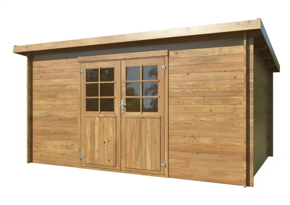 Usine Directe Abri de jardin en bois traité autoclave Lola 2 - 13,7 m² hors-tout - Livraison à domicile incluse - WHITE WOOD