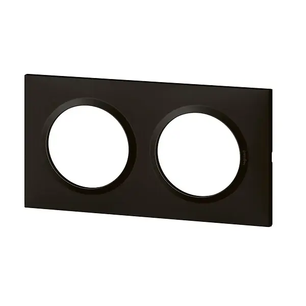Plaque carrée Dooxie 2 postes Noir velours LEGRAND Authentique