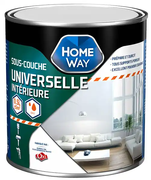 Sous-couche universelle intérieure acrylique - 0,5L HOMEWAY Super Prix
