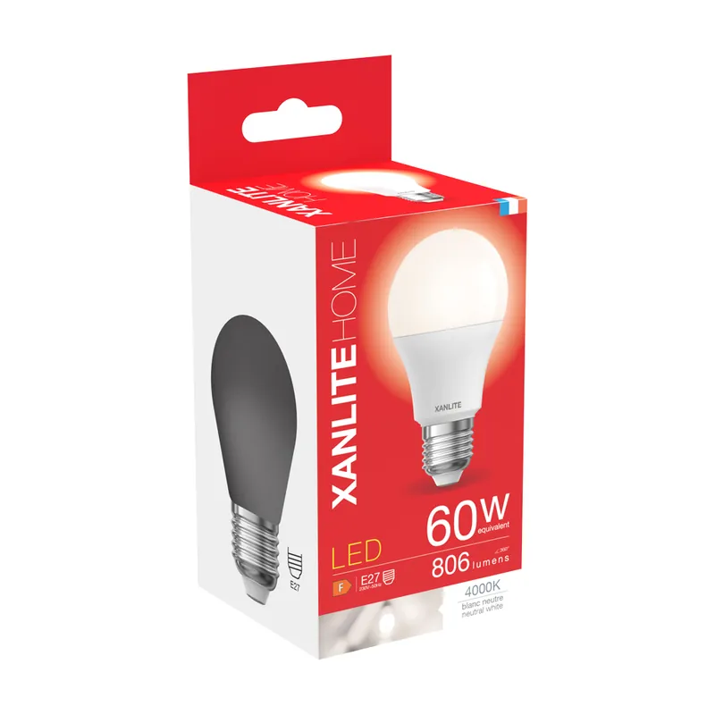 Marque Ampoule LED standard E27 9W = 806 lumens blanc neutre - XANLITE