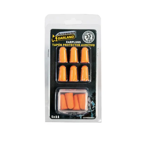 Bouchons d‘oreilles antibruit - 5 paires avec étui - Garland - Réduction de bruit - 33 dB MCCOVER Top Vente