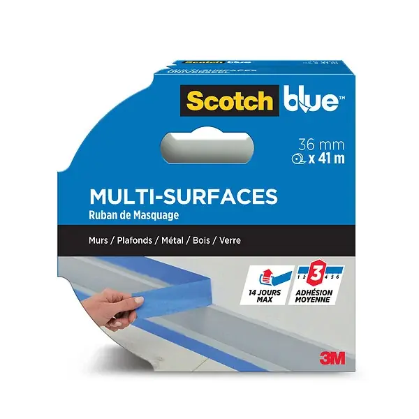 Usine Directe Ruban de masquage multi-surfaces - Bleu - 36mmx41m SCOTCHBLUE