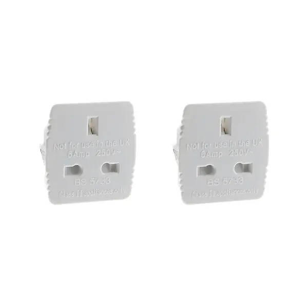 Lot de 2 adaptateurs France/UK - Blanc - Zenitech Acheter Direct
