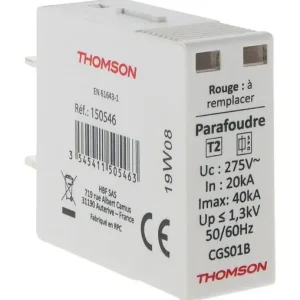 Cartouche de rechange pour parafoudre modulaire - 40KA - Thomson Super Prix