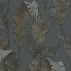 Papier peint pré-encollé effet Bali Lea jungle vert 53 cm x 10 m AS CREATION Bon Marché