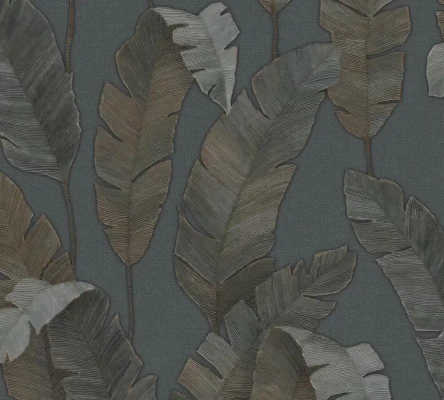 Papier peint pré-encollé effet Bali Lea jungle vert 53 cm x 10 m AS CREATION Bon Marché