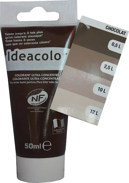 Satisfait Ou Remboursé Colorant concentré 50ml Chocolat Glacé - toutes peintures IDEACOLOR