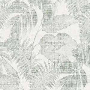 Papier peint pré-encollé expansé effet palm cosy vert 53 cm x 10 m AS CREATION Usine Directe