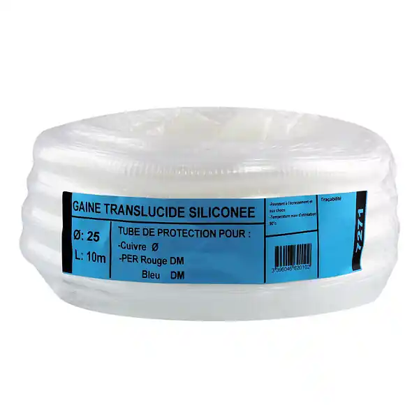 Authentique Gaine polypropylène translucide - Protection tubes PER - 10m FITT