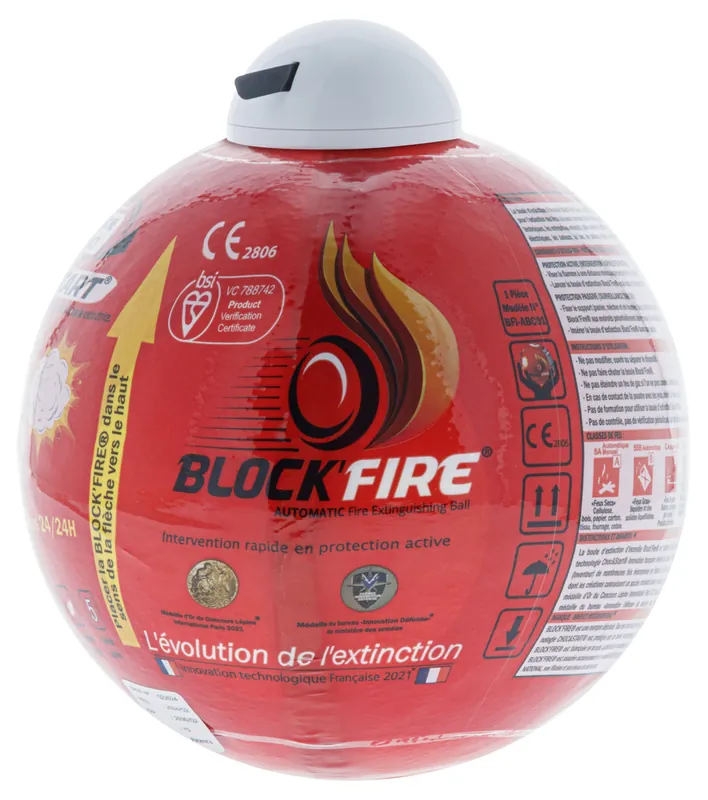 Boule extinctrice / extincteur automatique - BLOCK FIRE Réduction