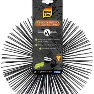 Nouvel Arrivage Hérisson de ramonage acier - D250mm PYROFEU