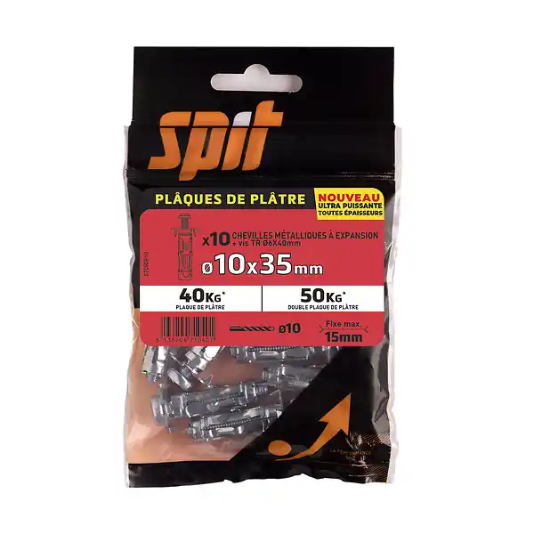 Sachet zip de 10 Stellix D10x35mm + TR D6x40mm RED HEAD Achetez Aujourd'hui