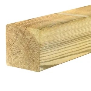 Affaire À Saisir Poteau carré pin bords arrondis traité classe 4 vert - 90 x 90 x 1800 mm - HENRY TIMBER
