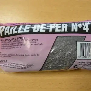 Dernière Chance Paille de fer grain 4 - Sachet 200g - Abrasif gros grain GERLON