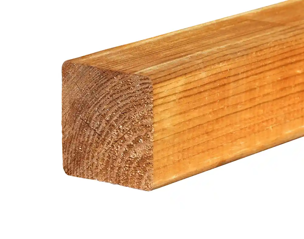 Poteau carré pin bords arrondis traité classe 4 brun - 70 x 70 x 2400 mm - HENRY TIMBER Certifié