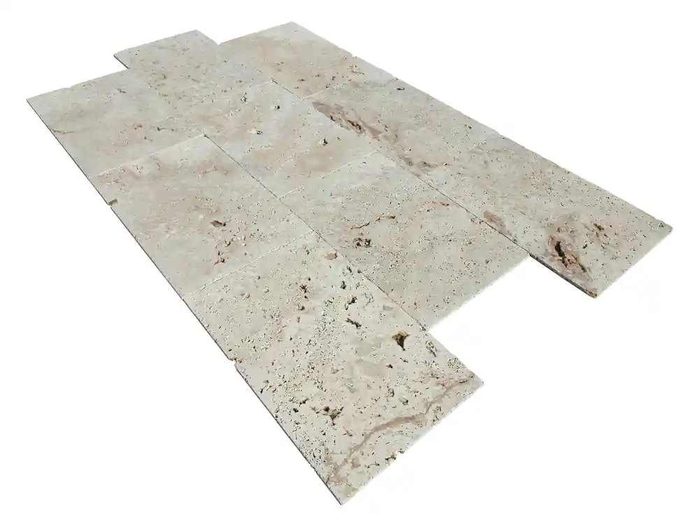 Pierre Naturelle travertin beige ép 12 mm 40,6 x 61 cm DISTRIMAT SUD Offre Limitée