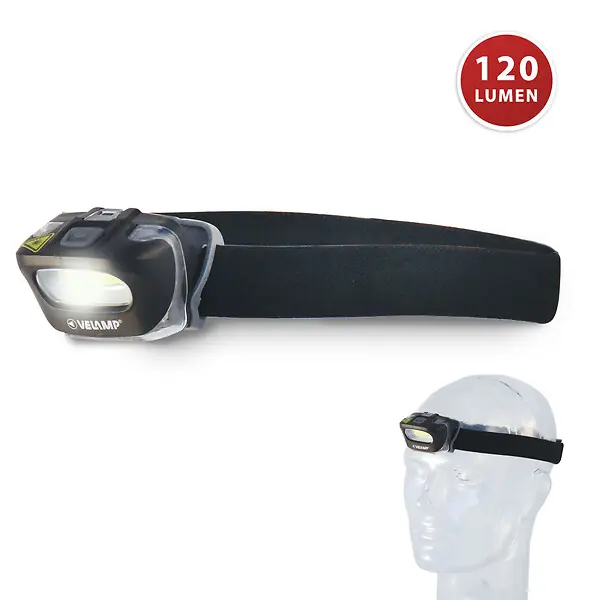 Lampe frontale LED COB - 3W - 120 lumens VELAMP Produit De Marque