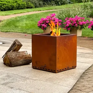 Prix Promo Brasero de cuisson sans fumée Z1 corten avec grille acier ARTISS