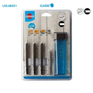 Petit Prix Assortiment 10 lames scie sauteuse queue U - Multimatériaux LEMAN