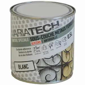Offre Spéciale Sous-couche antirouille glycéro métaux ferreux - Blanc - 0,5L VARIATECH