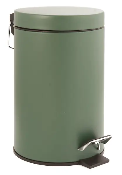 Poubelle à pédale - Métal époxy - Lady - Oil Green - 3L GELCO Quantité Limitée