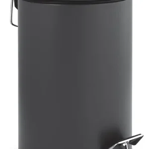 Livraison Express Poubelle à pédale - Métal époxy - Lady - Carbone - 3L GELCO