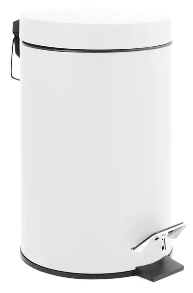 Poubelle à pédale métal époxy Lady 3L Blanc GELCO Nouvel Arrivage