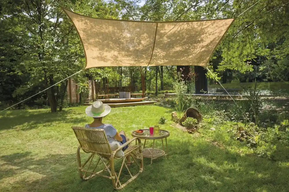 Voile d‘ombrage rectangulaire 400 x 300 cm JARDILINE Vente Flash