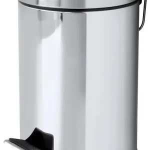 Poubelle à pédale - Métal - Actuel - Chrome - 3L GELCO Offre Limitée