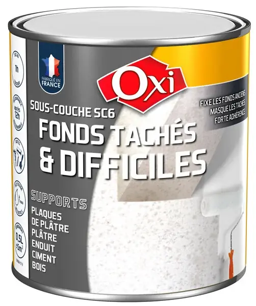 Sous-couche anti-taches - Blanc mat - 0,5L OXI Vente Flash