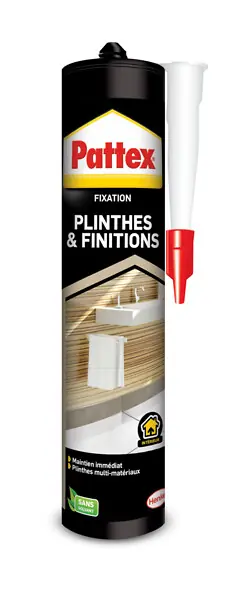 Colle fixation - Plinthes & finitions - Cartouche 450g PATTEX Authentique