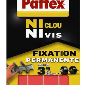 Petit Prix Pastilles adhésives double face Ni Clou Ni Vis - Lot de 12 PATTEX
