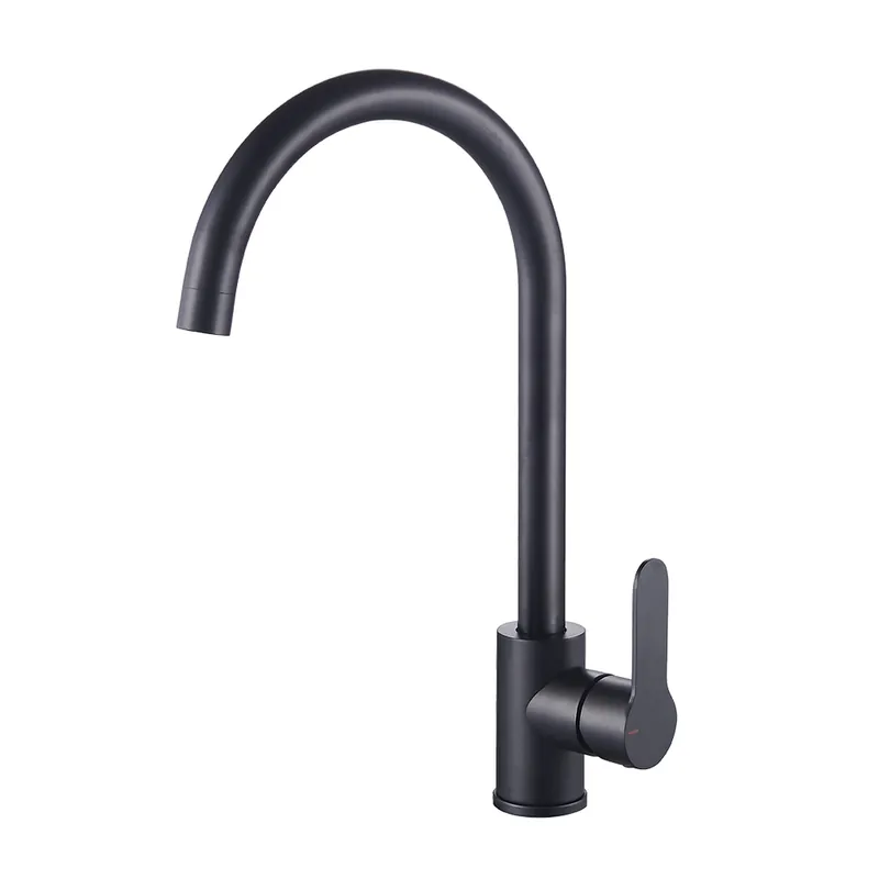 Robinet de cuisine bec rond Noir Gribs - EDOUARD ROUSSEAU Vente Flash