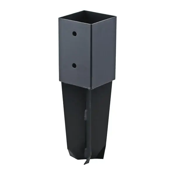 Support de poteau à enfoncer - Acier - 7x7cm - RAL 7016 SUKI Prix Promo