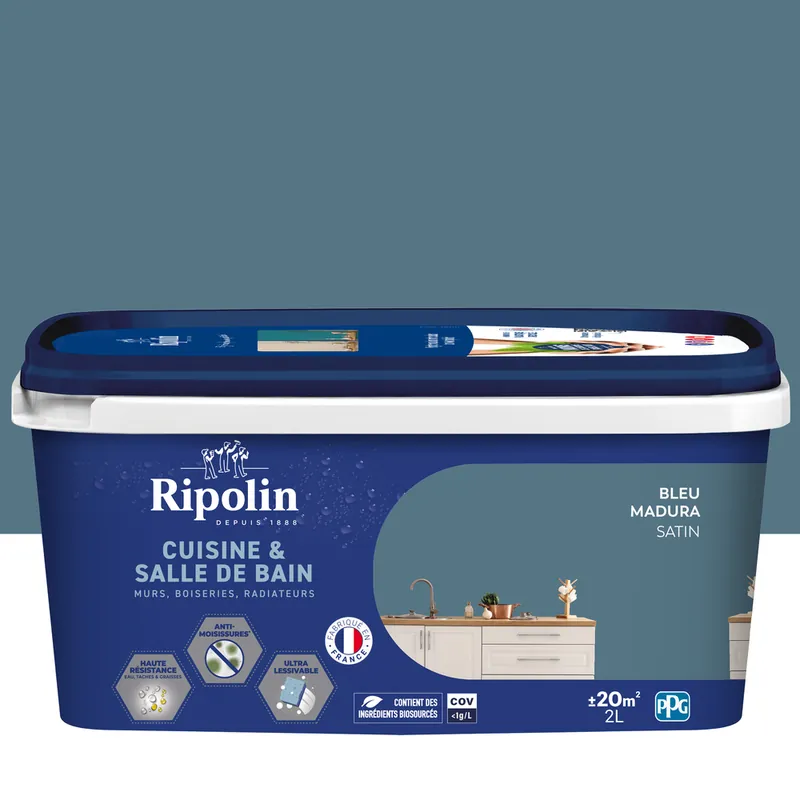 Peinture Cuisine & Bain Bleu Madura 2L RIPOLIN Meilleur Prix