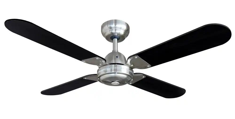 Ventilateur de plafond 4 pales Noir et argent Ø106cm - Owando AIR&LIGHT Prix Choc