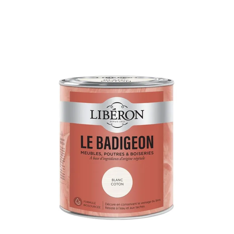 Offre Du Jour Badigeon meubles, poutres et boiseries Libéron Blanc coton 0,75 L